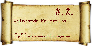 Weinhardt Krisztina névjegykártya