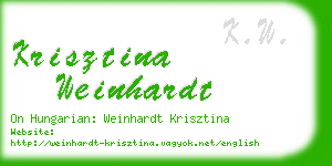krisztina weinhardt business card